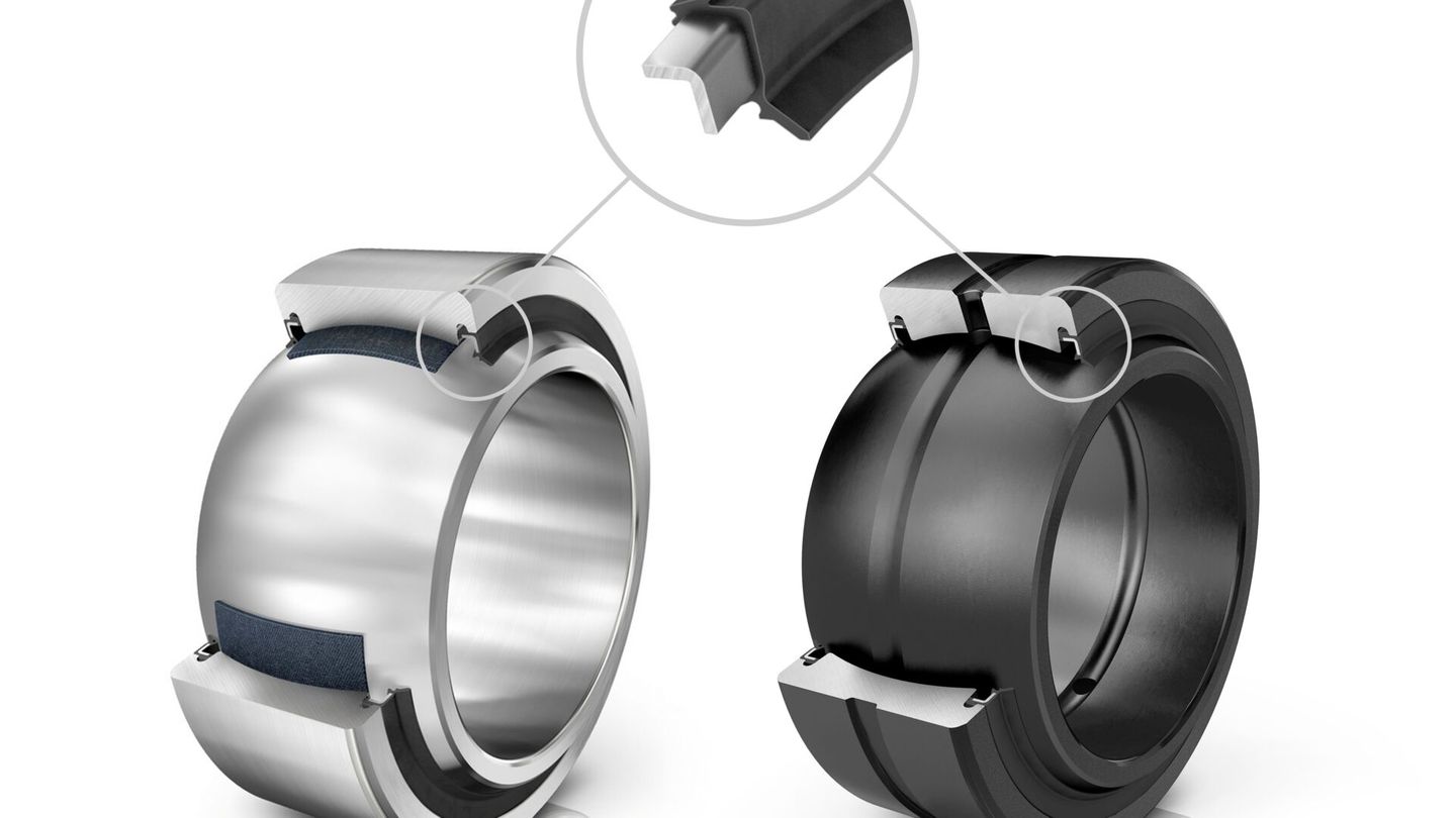 Maintenance-free spherical plain bearing and spherical plain bearing requiring maintenance with TS seal Image: Schaeffler