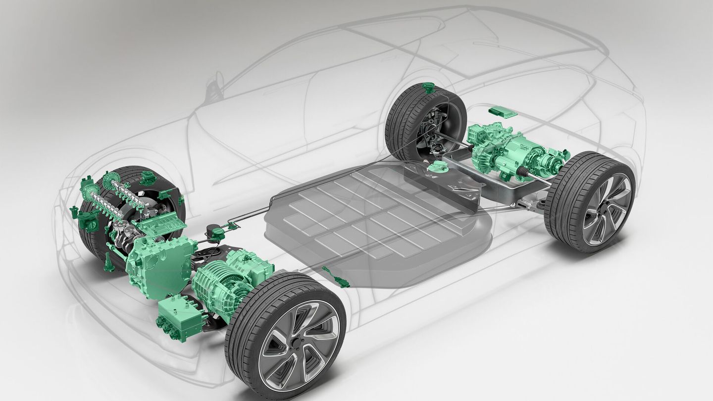 Schaeffler elektrifiziert den Antriebsstrang mit modularen E-Achsantrieben sowie kompletten Hybridsystemen und Komponenten für hybride Anwendungen. Foto: Schaeffler
