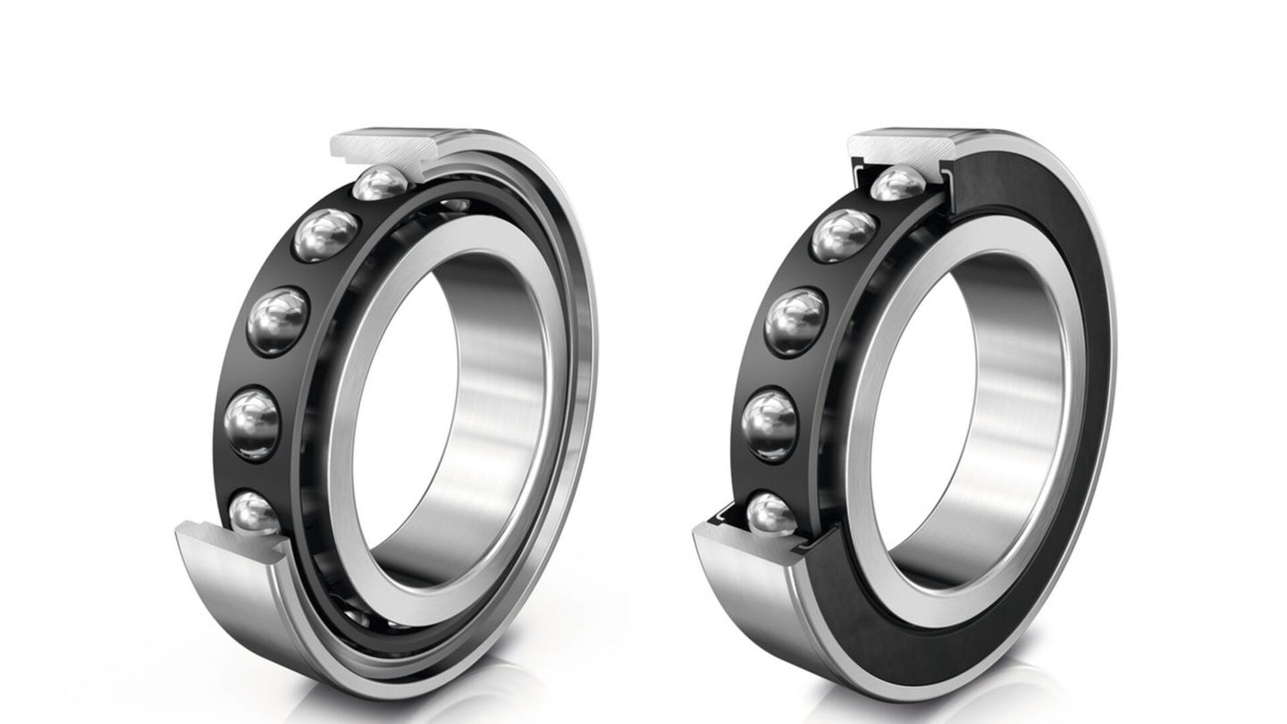 Premiere zur EMO 2025: Neue Präzisions-Schrägkugellager der Baureihe PTB von Schaeffler für angetriebene Werkzeuge (rechts: abgedichtet). Bild: Schaeffler