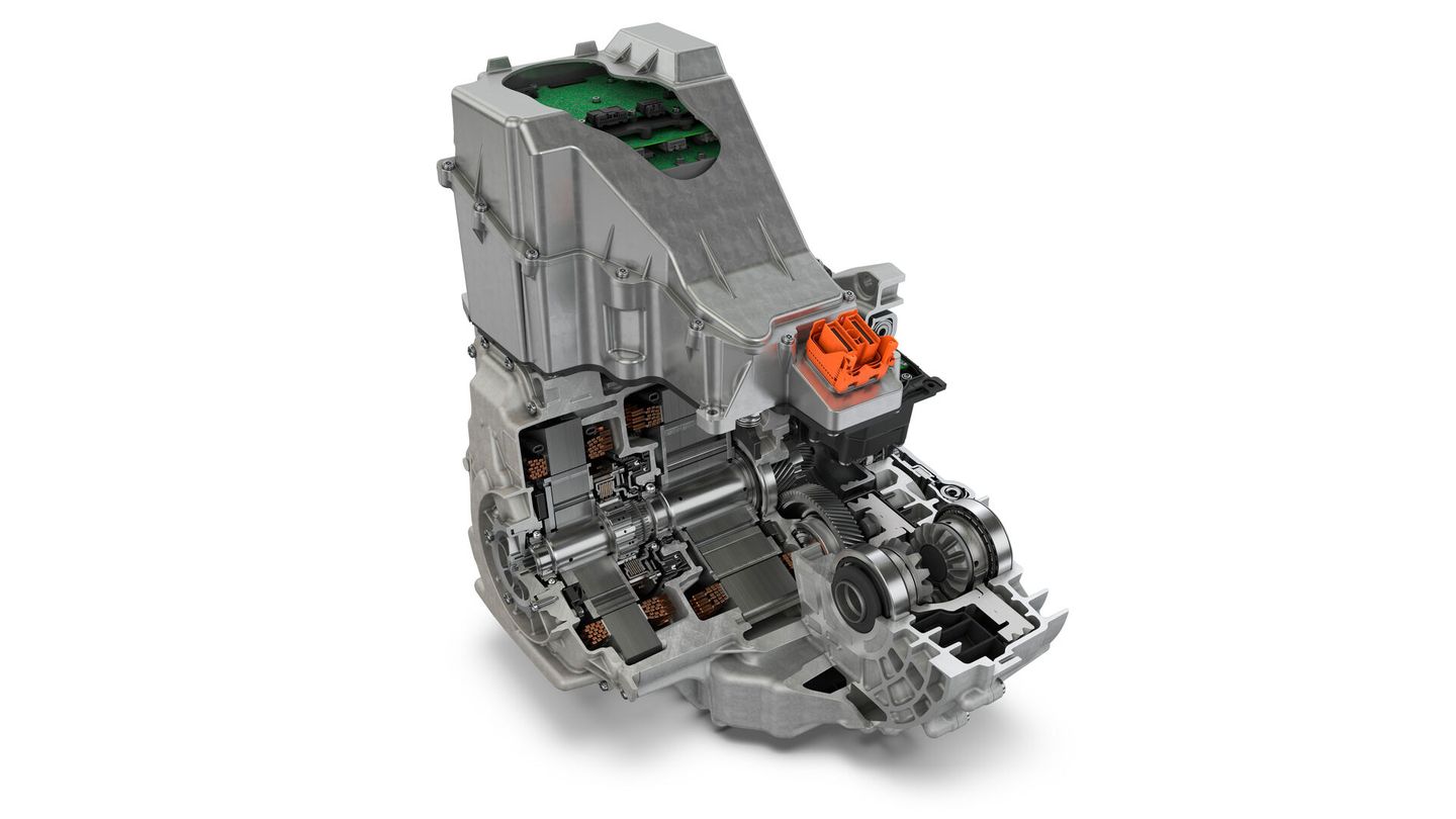 Serienstart in 2026: Das Schaeffler MultiMode-Hybridgetriebe bietet drei Fahrmodi: elektrisch, seriell und parallel. (Foto: Schaeffler)