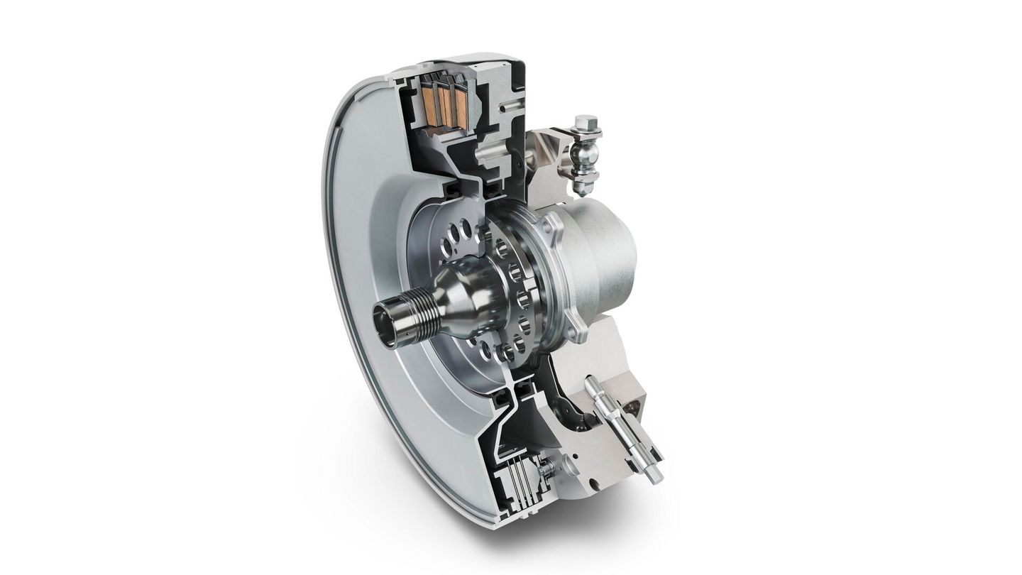 Emissions-, geräusch- und wartungsfrei – die nasslaufende Lamellenbremse von Schaeffler. (Foto: Schaeffler)
